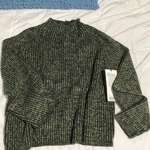 Lululemon NWT Cotton-Cashmere Blend Mock Neck Sweater